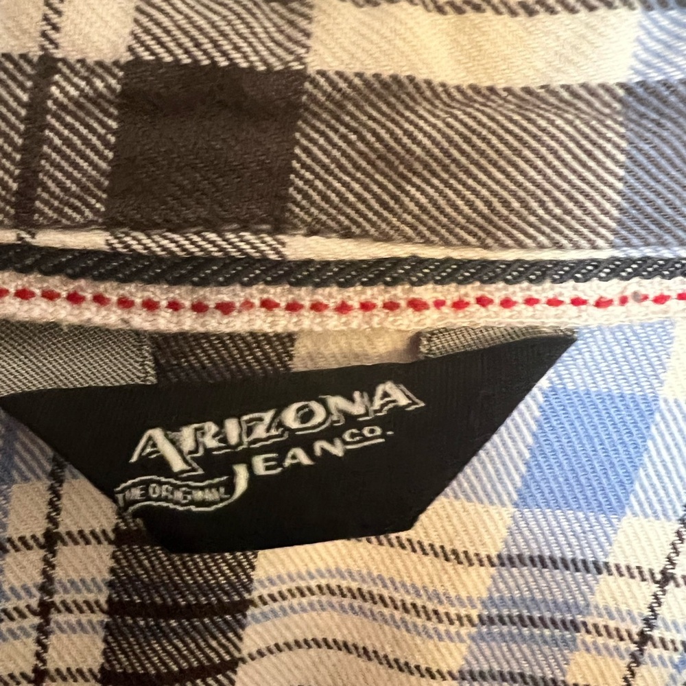 Arizona Jean Co western style button snap flannel size S - Picture 3 of 4